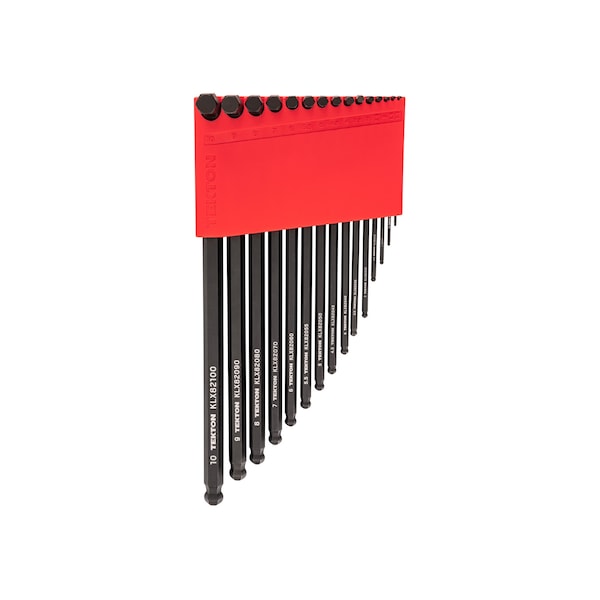 Ball End Hex L-Key Set with Holder, 15-Piece (1.3-10 mm)